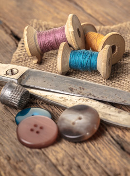 scissors and sewing accessories