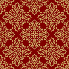 Vintage damask seamless pattern. Classical luxury texture for wallpapers, wrapping, textile. Vector Illustration