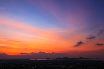 Beautiful sky at twilight time for background