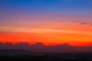 Beautiful sky at twilight time for background