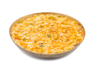 Fresh Fried Raita is an indian Curd Dish isolated on White Background