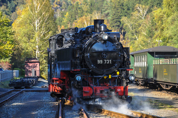 Obraz premium Narrow-gauge railway Zittauer Mountains Germany
