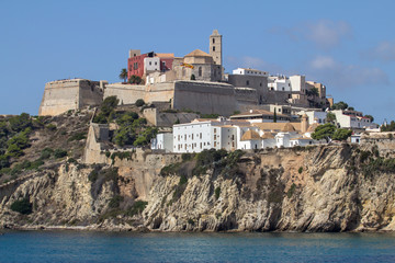 Fototapeta na wymiar The fortress in Ibiza, Spain