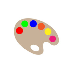 Palette icon. Palette symbol. Flat design. Stock - Vector illustration