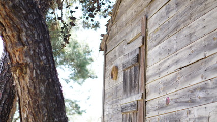 old wooden wall house
