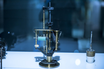 Electric instrument of measurement on metallic surface electricity concept.