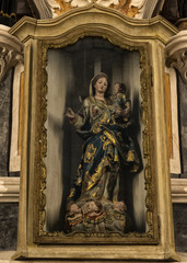 Vierge à l'Enfant baroque à Évora, Alentejo, Portugal