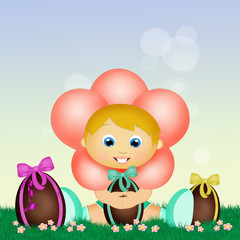 illustration of Baby Easter