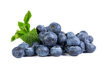 Blueberries isolated on white background