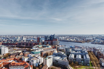 Fototapeta na wymiar Blick über Hamburg