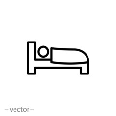 bed icon vector