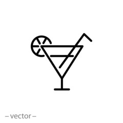 Cocktail icon vector