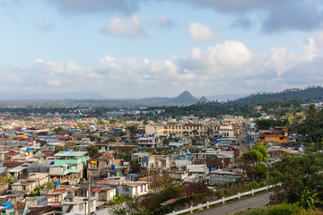 Naklejka premium aerial view on baracoa and sea cuba