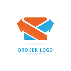 Logo design broker vector template.