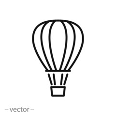 Hot air balloon icon vector