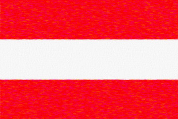 Watercolor flag of Austria, paper texture. Symbol of Independence Day, souvenir soccer game, button language, icon.
