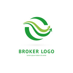 Logo design broker vector template.