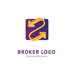 Logo design broker vector template.