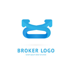 Logo design broker vector template.