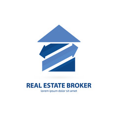 Logo design real estate broker vector template.