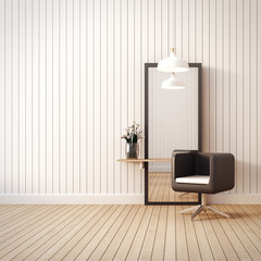 Modern & living salon interior / 3D render image - obrazy, fototapety, plakaty