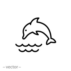 dolphin icon vector