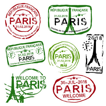 French Visa Stamps