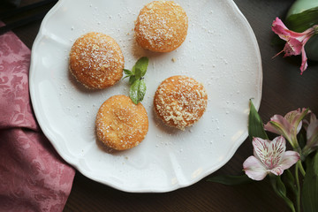 Pumpkin donuts with cinnamon sugar
