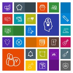 Modern, simple, colorful vector icon set with protect, website, office, bowling, education, medicine, sport, sea, business, pharmacy, paper, game, white, idea, web, summer, ball, domestic, book icons