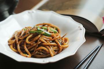 Asian noodles with duck