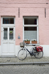 Fototapeta na wymiar Bicycle and House