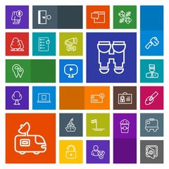 Modern, simple, colorful vector icon set with electricity, van, banking, lamp, beach, construction, safety, money, ocean, antenna, equipment, shovel, tv, view, forest, vision, finance, optical,  icons
