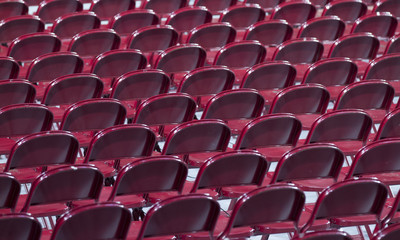 Naklejka premium Empty chairs in a stadium