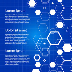 White honeycomb and circular bauhaus abstract geometric background template