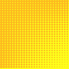 Pop art background to the point. Go from yellow to orange, the effect of the sun.