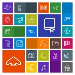 Modern, simple, colorful vector icon set with user, architecture, account, national, white, shiny, parachuting, currency, fish, cash, holiday, real, money, finance, book, extreme, estate, nation icons