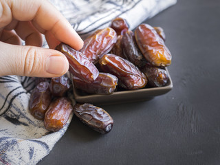 palm fruit in a bowl. turkish and islamic ramadan fruit