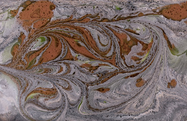 Marble abstract acrylic wave background. Pale marbling artwork texture. Agate ripple pattern with golden glitter.