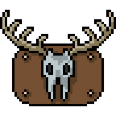 Fototapeta premium vector pixel art deer skull