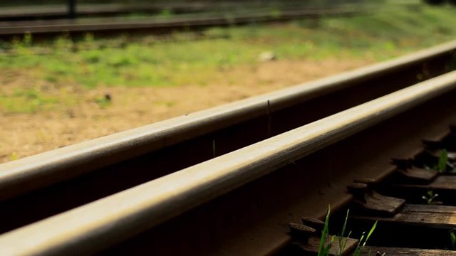 Railroad tracks. Depot wagons. Old rails. 4.
