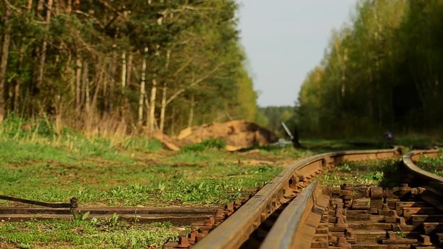Railroad tracks. Depot wagons. Old rails. 5.