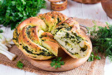 Wild garlic cheese bread