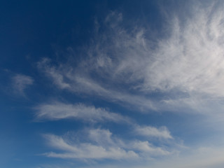 Blue sky and clouds.