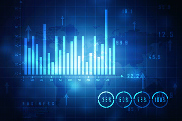 2D Digital Abstract Business Networking background