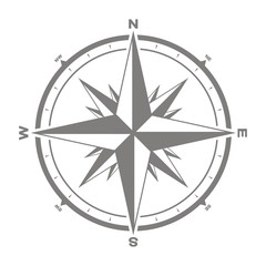 vector icon with compass rose for your design