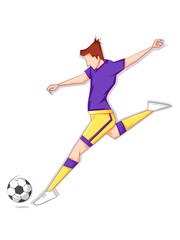 Fototapeta na wymiar Football player playing Soccer Tournament