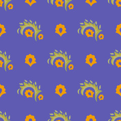 Oriental Seamless Pattern TATAR ORNAMENT BLUE 2 Color Vector Illustration for Birthday and Wedding Decor, Print for scrapbooking and greetings