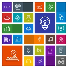 Modern, simple, colorful vector icon set with watch, place, search, tree, sky, road, add, light, trumpet, web, internet, glasses, extreme, concept, button, landscape, direction, forest, nature icons