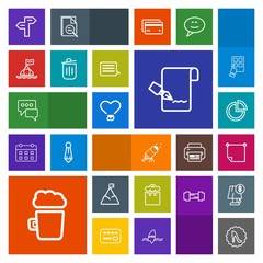 Modern, simple, colorful vector icon set with star, bar, sign, pretty, heart, person, presentation, sky, message, pie, elegance, graph, professional, chart, note, drink, fashion, document, beer icons