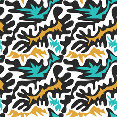 colored abstract seamless pattern in graffiti style quality vector illustration for your design